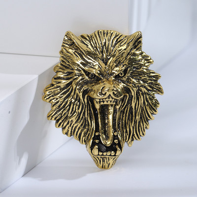 Novi modni broševi s lavovima, igle za ovratnike za muška odijela, visokokvalitetne legure, životinjske reverne igle, vintage dodaci za svatove