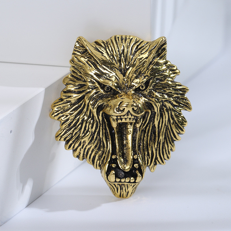 Novi modni broševi s lavovima, igle za ovratnike za muška odijela, visokokvalitetne legure, životinjske reverne igle, vintage dodaci za svatove