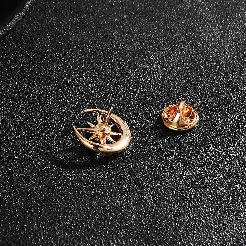 Nova zvijezda i mjesec broš igle kristalni kamenčići broševi fiksna odjeća korzaž modni nakit za žene i muškarce dodaci