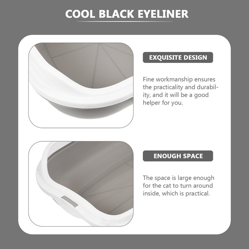 Pakaišu kaste kaķim mājdzīvnieku tualete Antipan šļakatām kaķēniem kaķiem podiņa apmācība gultas trauks ar izlietni, atvērta augsta, nepielīpoša suņu tualete, liela