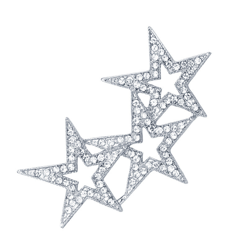 Korejski modni lančić broš s resicama za muško odijelo Ovratnik košulje Kristalni dijamant Zvjezdane igle za revere Dodaci za vjenčani bedž