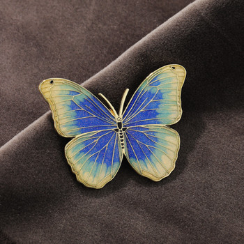 Нови емайлирани игли за брошка с пеперуди за жени Луксозно палто Яка за костюми Насекоми Метален шал Катарама Аксесоари Модни бижута Подаръци