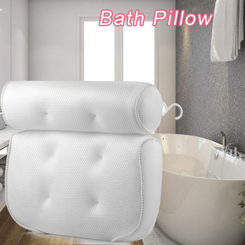 Αντιολισθητικό μαξιλάρι μπανιέρας Μαξιλάρι μπάνιου μονόχρωμο 3D πλέγμα με βεντούζα PVC μαξιλάρι μπανιέρας