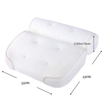 Αντιολισθητικό μαξιλάρι μπανιέρας Μαξιλάρι μπάνιου μονόχρωμο 3D πλέγμα με βεντούζα PVC μαξιλάρι μπανιέρας