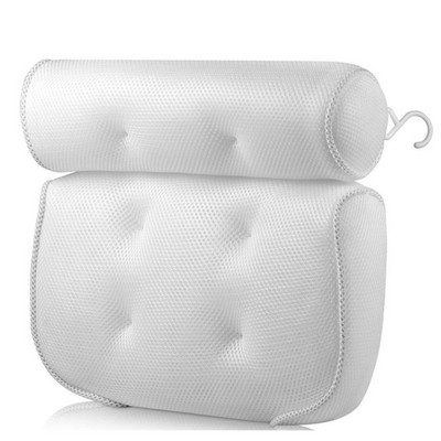 Vannas pretslīdēšanas spilvens vienkrāsains vannas istabas spilvens 3D siets ar PVC piesūcekni vannas spilvens