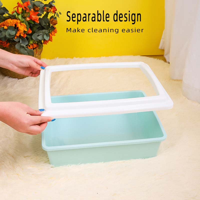 Nova otvorena pravokutna kutija za mačke kutija za pijesak za mačke Jednostavan nordijski stil mala lopata za pijesak za mačke potrepštine za mačke