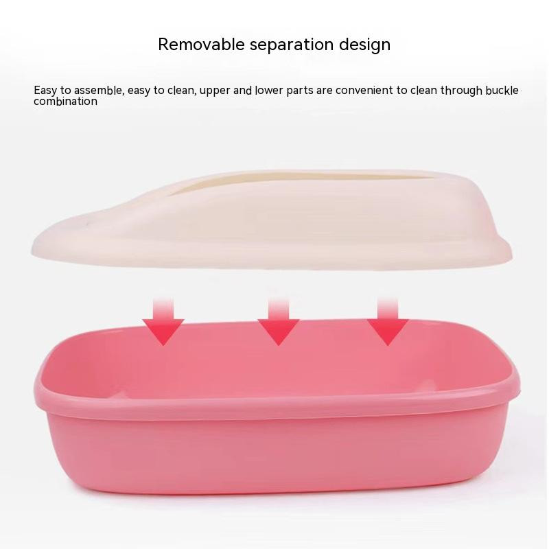 Kaķu un mājdzīvnieku smilšu kaste, neslīdoša bļoda, atkārtoti lietojama daļēji slēgta smilšu kaste, smilšu kaste kaķiem, paplāte, pārnēsājams ceļojumu pisuārs, ūdensizturīgs