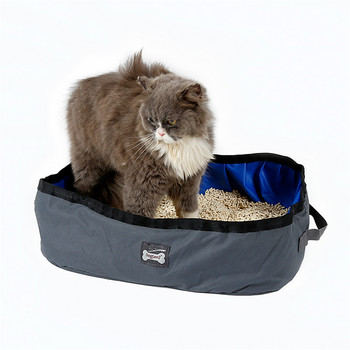 Fashion Travel Πτυσσόμενη φορητή άμμο γάτας εξωτερικού χώρου, αδιάβροχο πτυσσόμενο κουτί, κλινοσκεπάσματα εκπαίδευσης τουαλέτας γατάκι