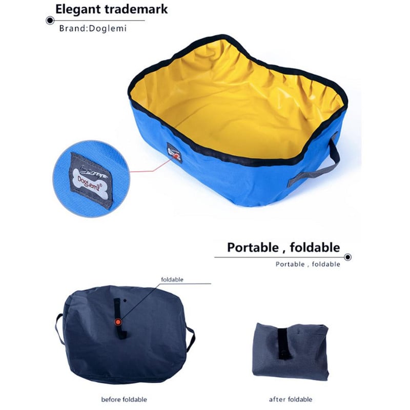 Modes ceļojumu salokāmi pārnēsājami āra kaķu pakaiši, ūdensnecaurlaidīga saliekama kaste, kaķēnu tualetes apmācības gultas trauks