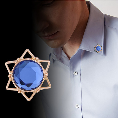 Korea Fashion Metal Mini Star Pross Reväärinõelad Rhinestone Ülikond Särk Kaelus Ehted Prossid naistele Rõivad Aksessuaarid