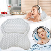Jastuk za kupanje Ergonomski jastuk za kadu za vrat Jastuk za glavu i ramena s mrežom za potporu za vrat i leđa Kućni kupaonski pribor