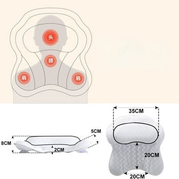 Възглавница за баня Ергономична възглавница за вана за врата Глава Възглавница за рамо с мрежа за поддръжка на врата и гърба Консумативи за домашна баня
