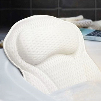 Μαξιλάρι μπάνιου Εργονομικό μαξιλάρι μπανιέρας για κεφαλή λαιμού Μαξιλάρι ώμου με πλέγμα για λαιμό και υποστήριξη πλάτης Προμήθειες μπάνιου σπιτιού