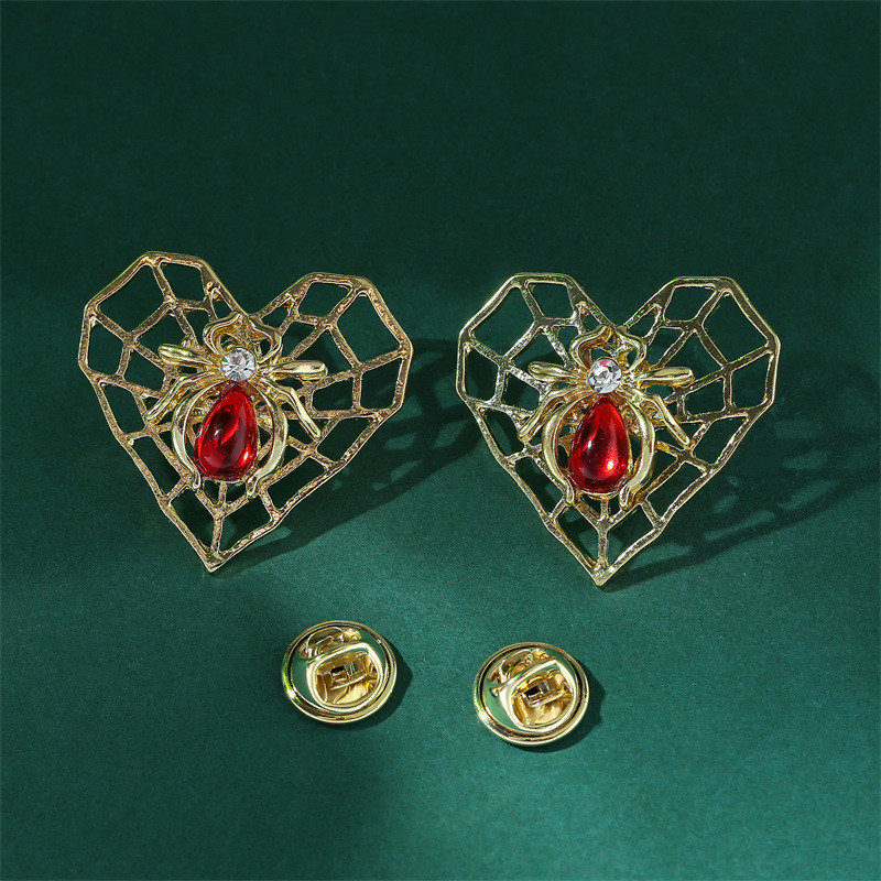 Jaunas vintage Crystal Star atloka piespraudes saktas sievietēm vīriešiem zirnekļa spārni nozīmīte modes rotaslietas uzvalks mētelis apkakles piespraudes