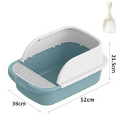 Poluzatvoreni WC za mačke Preklopna noćna posuda Kutija za mačji pijesak protiv prskanja Pladanj sa žlicom Čista kućica za mačiće Plastični pribor za mačke