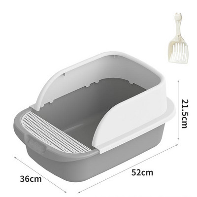 Poluzatvoreni WC za mačke Preklopna noćna posuda Kutija za mačji pijesak protiv prskanja Pladanj sa žlicom Čista kućica za mačiće Plastični pribor za mačke