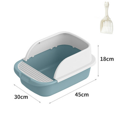 Poluzatvoreni WC za mačke Preklopna noćna posuda Kutija za mačji pijesak protiv prskanja Pladanj sa žlicom Čista kućica za mačiće Plastični pribor za mačke