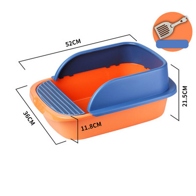 Poluzatvoreni WC za mačke Preklopna noćna posuda Kutija za mačji pijesak protiv prskanja Pladanj sa žlicom Čista kućica za mačiće Plastični pribor za mačke