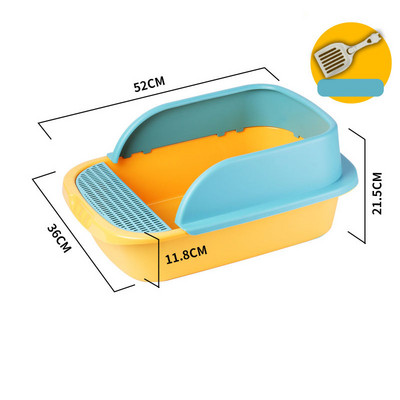 Poluzatvoreni WC za mačke Preklopna noćna posuda Kutija za mačji pijesak protiv prskanja Pladanj sa žlicom Čista kućica za mačiće Plastični pribor za mačke