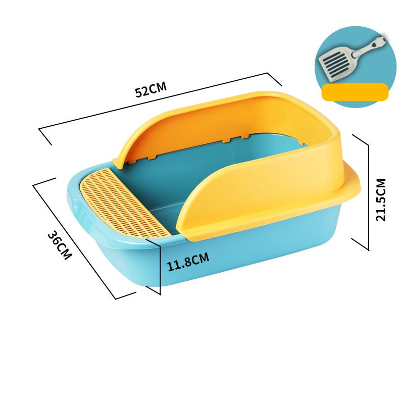 Poluzatvoreni WC za mačke Preklopna noćna posuda Kutija za mačji pijesak protiv prskanja Pladanj sa žlicom Čista kućica za mačiće Plastični pribor za mačke
