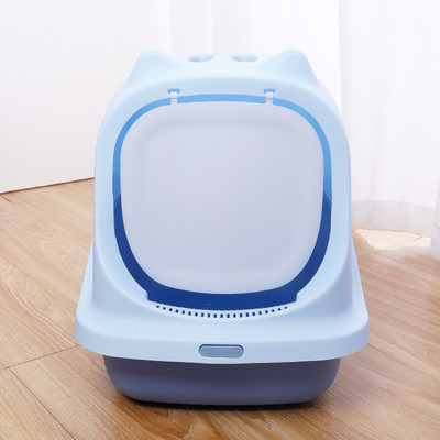 Prijenosna zatvorena kutija za mačji pijesak Zaštita od prskanja Lako čišćenje Kućica za kućne ljubimce Noćna posuda WC umivaonik s kućištem za lopatu Skriveno