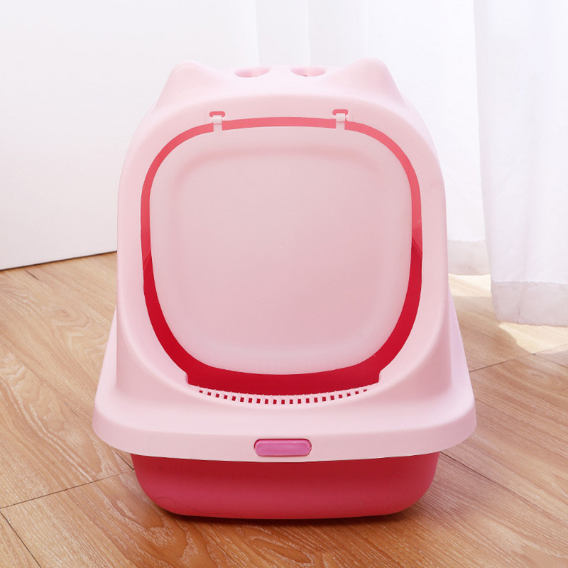 Prijenosna zatvorena kutija za mačji pijesak Zaštita od prskanja Lako čišćenje Kućica za kućne ljubimce Noćna posuda WC umivaonik s kućištem za lopatu Skriveno