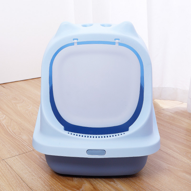 Prijenosna zatvorena kutija za mačji pijesak Zaštita od prskanja Lako čišćenje Kućica za kućne ljubimce Noćna posuda WC umivaonik s kućištem za lopatu Skriveno