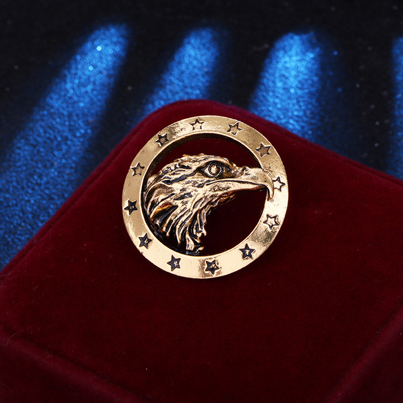 Vintage Animal Eagle piespraude Metāla Zvaigznes nozīmīte Atloks Piespraudes un Piespraudes vīriešiem Uzvalks Mētelis Korsāža Rotaslietas Aksesuāri Dāvanas