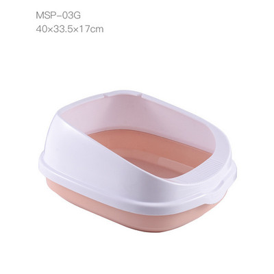 Lolojumdzīvnieku tualetes gultne, daļēji slēgta, augsta žoga noņemama kaķu pakaišu kaste pret šļakatām kaķu suņu paplāte ar kaķēnu suņu tīru tualeti