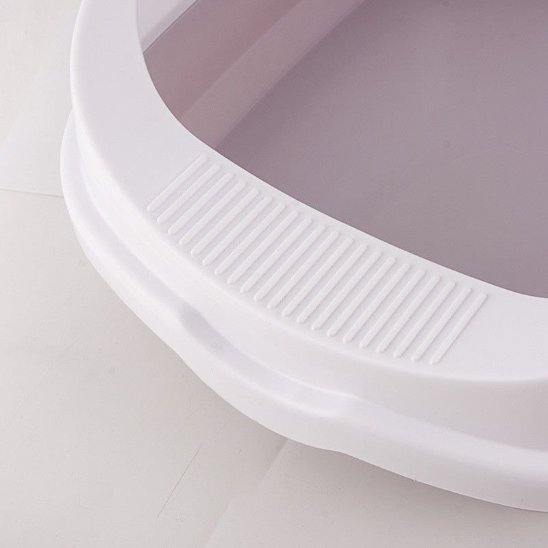 Lolojumdzīvnieku tualetes gultne, daļēji slēgta, augsta žoga noņemama kaķu pakaišu kaste pret šļakatām kaķu suņu paplāte ar kaķēnu suņu tīru tualeti