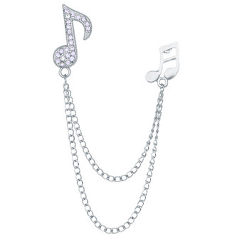 Κορεατική μόδα Κρυστάλλινα Μουσική Νότες Καρφίτσα Φούντα Αλυσίδα Σήματα Καρφίτσες Πέτο Πολυτελή κοσμήματα Καρφίτσες για γυναίκες Ανδρικά αξεσουάρ