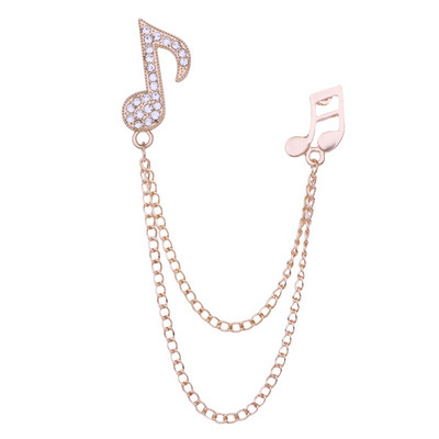 Korejiešu modes kristāla mūzikas piespraudes piespraudes Pušķu ķēdes nozīmītes atloka piespraudes Luksusa rotaslietas saktas sievietēm vīriešu aksesuāri