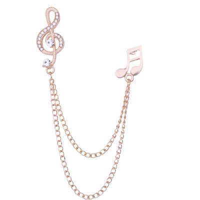 Korejiešu modes kristāla mūzikas piespraudes piespraudes Pušķu ķēdes nozīmītes atloka piespraudes Luksusa rotaslietas saktas sievietēm vīriešu aksesuāri