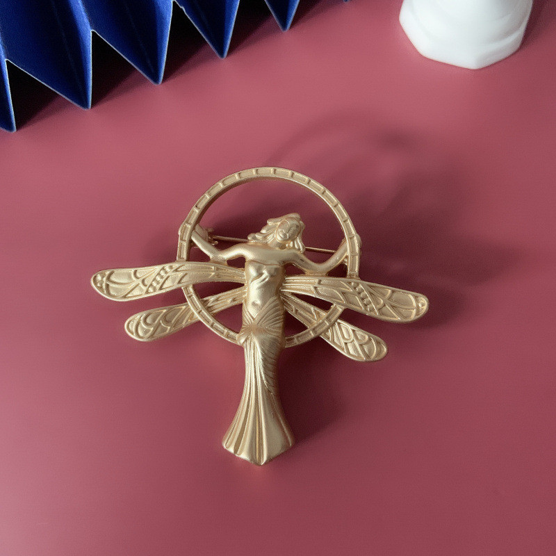 Vintage metāla eņģeļu pērļu sakta zelta krāsas nozīmīte atloka piespraude uzvalkam kreklam apkakles piespraudes Šalle sprādze Korsāža rotaslietas aksesuāri