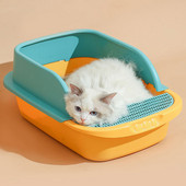 2022. gada kaķu pakaišu kaste, paaugstināma daļēji atvērta tualete mājdzīvnieku tīrai smilšu kastei ar bezmaksas lāpstu. Kaķu elpojošs kaķu mājas kaķu piegādātājs