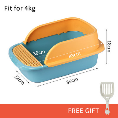 2022. gada kaķu pakaišu kaste, paaugstināma daļēji atvērta tualete mājdzīvnieku tīrai smilšu kastei ar bezmaksas lāpstu. Kaķu elpojošs kaķu mājas kaķu piegādātājs