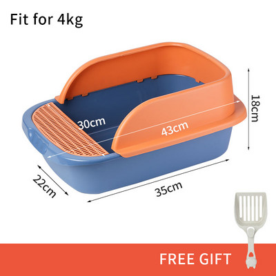 2022. gada kaķu pakaišu kaste, paaugstināma daļēji atvērta tualete mājdzīvnieku tīrai smilšu kastei ar bezmaksas lāpstu. Kaķu elpojošs kaķu mājas kaķu piegādātājs