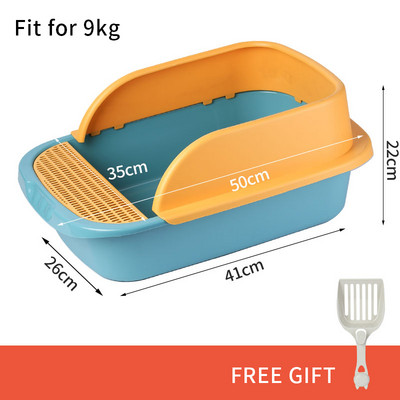 2022. gada kaķu pakaišu kaste, paaugstināma daļēji atvērta tualete mājdzīvnieku tīrai smilšu kastei ar bezmaksas lāpstu. Kaķu elpojošs kaķu mājas kaķu piegādātājs