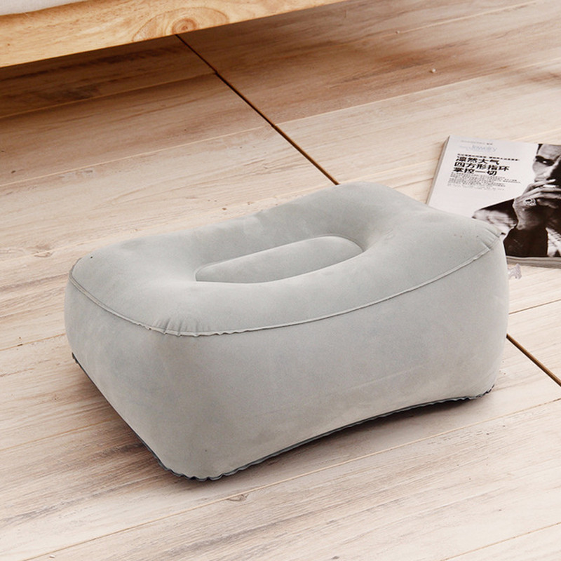 Pėdų atramos pagalvė Pripučiama pagalvėlė Aukšta pagalvė Plunksnojanti PVC pėdų pagalvė po rašomuoju stalu kelionėms lauke