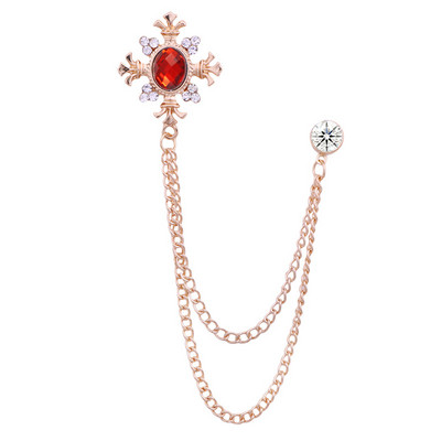 Korejas modes kristāla krusta pušķu ķēdes saktas sievietēm vīriešu uzvalku kreklu apkakles piespraudes un piespraudes Grezns rotaslietu aksesuāri