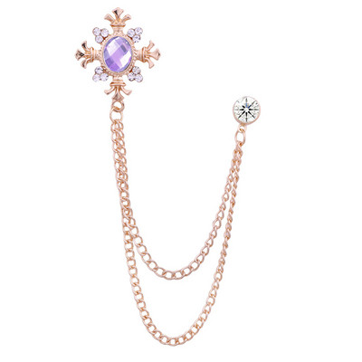 Korejas modes kristāla krusta pušķu ķēdes saktas sievietēm vīriešu uzvalku kreklu apkakles piespraudes un piespraudes Grezns rotaslietu aksesuāri