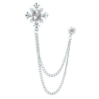 Korejas modes kristāla krusta pušķu ķēdes saktas sievietēm vīriešu uzvalku kreklu apkakles piespraudes un piespraudes Grezns rotaslietu aksesuāri