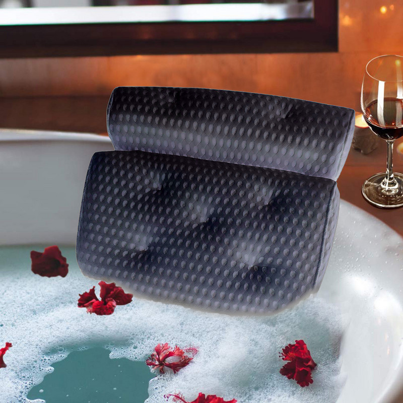 Jastuk za SPA kadu s vakuumskim čašicama za podršku za vrat i leđa Jastuk za naslon za glavu zadebljan za kućnu hidromasažnu kadu Kupaonski jastuk Dodaci