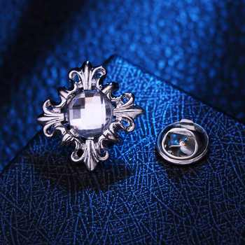 Корейски Corss Кристална перлена брошка Метални кристали Корсаж Игли за яка на риза Модни брошки за жени Мъжки аксесоари 1 БР.