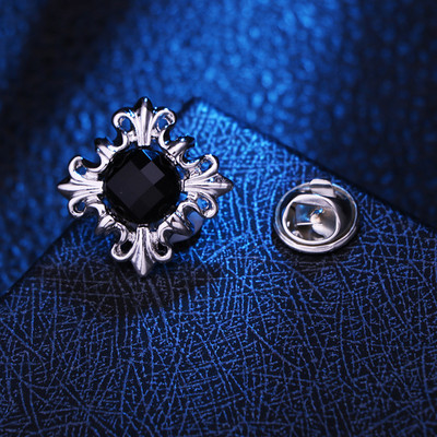 Korejas korsa kristāla pērļu sakta Metāla Rhinestones Korsage Krekls Apkakles Piespraudes Modes Piespraudes sievietēm Vīriešu Aksesuāri 1 gab.