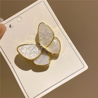 Kristāla spāru tauriņu piespraudes sievietēm Metāla pērļu loks, ziedu atloka piespraudes Jauki kukaiņu nozīmīte Modes aksesuāri Dāvanas