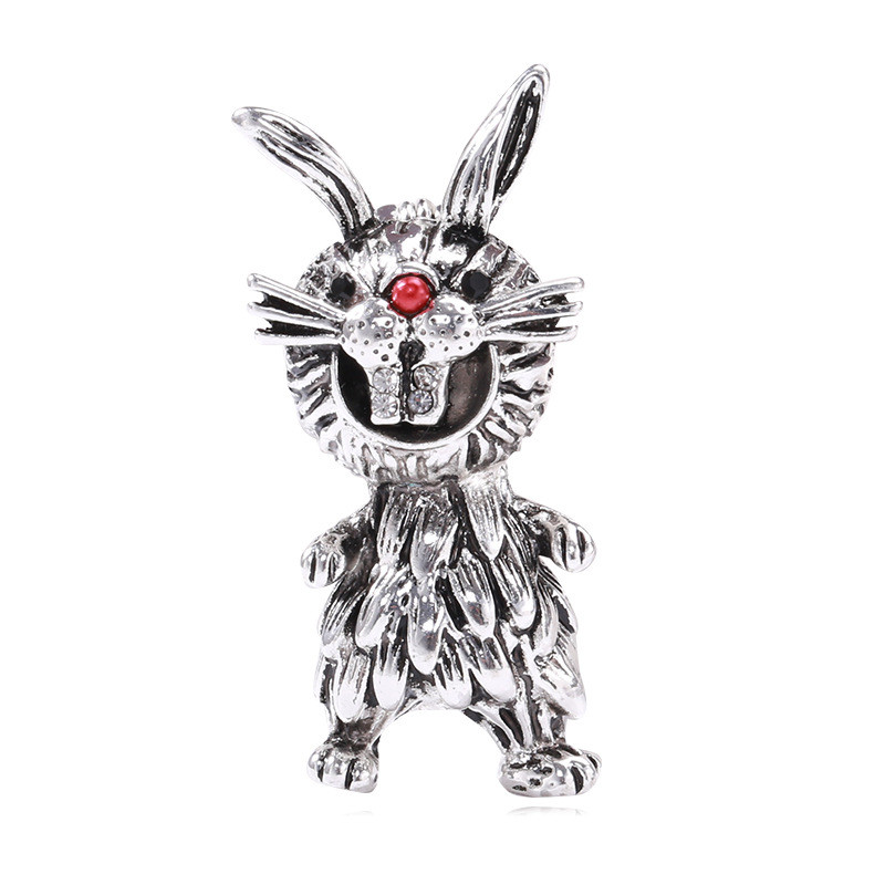 Slatki zec Broš za revere Metalni kristal Životinjski bedž Odijelo Kardigan Korzažni broševi za muškarce i žene Dodaci