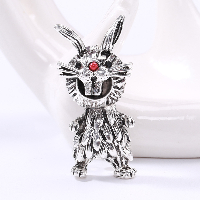 Slatki zec Broš za revere Metalni kristal Životinjski bedž Odijelo Kardigan Korzažni broševi za muškarce i žene Dodaci