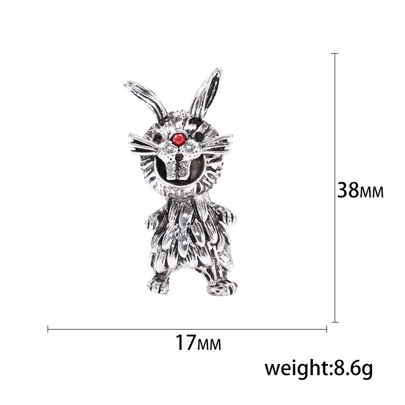 Slatki zec Broš za revere Metalni kristal Životinjski bedž Odijelo Kardigan Korzažni broševi za muškarce i žene Dodaci