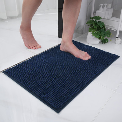 Olanly Shaggy Chenille prostirka za kupanje, upijajuća podna obloga za tuširanje, koja se brzo suši, mekana, debela, plišana prostirka za kupaonicu protiv klizanja